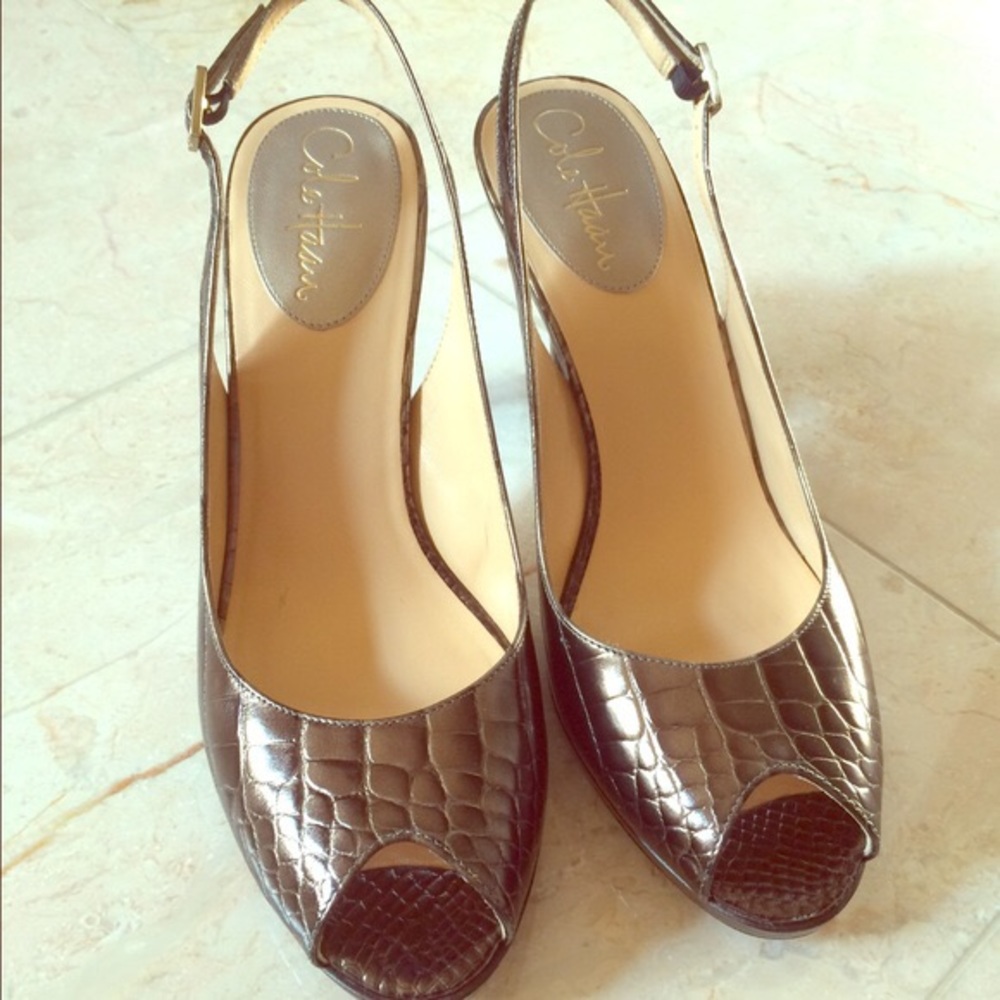 COLE HAAN x NIKEAIR Gunmetal heels size 7.5